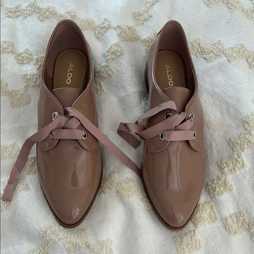 Aldo Tan Patent Leather Shoes